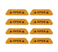 PATIKIL Car Door Open Warning Reflective Stickers Night Safety Warning Decals Night Visibility Prompt Decals Car Decal Decor Accessories, 8PCS Yellow