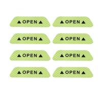 PATIKIL Car Door Open Warning Reflective Stickers Night Safety Warning Decals Night Visibility Prompt Decals Car Decal Decor Accessories, 8PCS Fluorescent Yellow