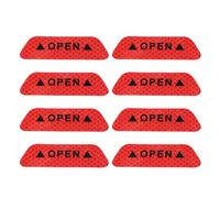 PATIKIL Car Door Open Warning Reflective Stickers Night Safety Warning Decals Night Visibility Prompt Decals Car Decal Decor Accessories, 8PCS Red