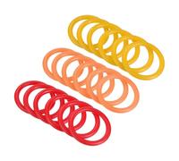 PATIKIL Carnival Ring-Toss Rings 4cm ID, 18 Pack Plastic Hoop for Outdoor Party Favor Game Booth (Orange, Red, Yellow)