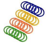 PATIKIL Carnival Ring-Toss Rings 6cm ID, 24 Pack Plastic Hoop for Outdoor Party Favor Game Booth (Blue, Green, Orange, Yellow)