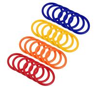 PATIKIL Carnival Ring-Toss Rings 6cm ID, 24 Pack Plastic Hoop for Outdoor Party Favor Game Booth (Blue, Orange, Red, Yellow)