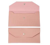 PATIKIL Cash Envelope Wallet, Budget Cash Holder Reusable Money Bag Pouch Leather Money Organizer Pouch for Men Women Receipt Check Bill Travel Graduation Holidays, Pink