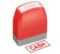 PATIKIL Cash Notice Stamp Self Inking, Red Ink Office Pre Inked Message Stamp for Business, Red