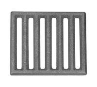 PATIKIL Cast Iron Fire Grate, 5.9" Rectangle BBQ Grill Grate Replacement High Heat Charcoal Plate Fire Bottom Grate Grilling Accessories 6 Slots for Grilling Barbecue
