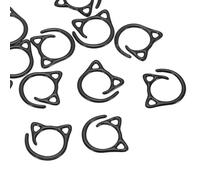 PATIKIL Cat Crochet Stitch Markers, 12 Pack Stitch Marker for Knitting Crocheting Supplies Cute Metal Spiral Knit Clip Ring Counters for Crochet Yarn DIY Crafts, Black