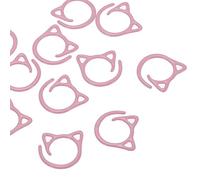 PATIKIL Cat Crochet Stitch Markers, 12 Pack Stitch Marker for Knitting Crocheting Supplies Cute Metal Spiral Knit Clip Ring Counters for Crochet Yarn DIY Crafts, Dusty Pink