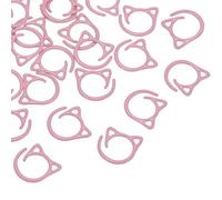 PATIKIL Cat Crochet Stitch Markers, 24 Pack Stitch Marker for Knitting Crocheting Supplies Cute Metal Spiral Knit Clip Ring Counters for Crochet Yarn DIY Crafts, Dusty Pink