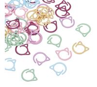 PATIKIL Cat Crochet Stitch Markers, 54 Pack Stitch Marker for Knitting Crocheting Supplies Cute Metal Spiral Knit Clip Ring Counters for Crochet Yarn DIY Crafts, Multicolor