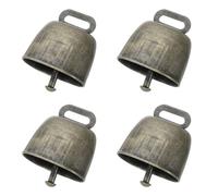 PATIKIL Cattle Farm Animal Loud Bronze Bell, 4 Pcs Cow Horse Sheep Grazing Copper Bells, Animal Anti-Theft Accessories Bell, 1.4 x 0.9 x 1.4", Bronze