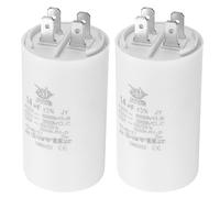 PATIKIL CBB60 14uf Running Capacitor,2Pcs AC 450V 4 Pins 50/60Hz Double Insert Cylinder Bottom for Air conditioning,Water Pump,Fan Motor Star 74 x 40mm