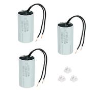 PATIKIL CBB60 15uF Running Capacitors, AC 450V 2 Wires 50/60Hz Cylinder 69x37mm for Water Pumps, Washing Machines Motor Start,3Set