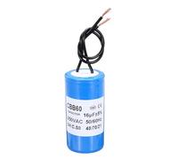 PATIKIL CBB60 16uf Running Capacitor,1Pcs AC 250V 2 Wires 50/60Hz Cylinder Blue 72x35mm for Water Pumps, Washing Machines Motor Start