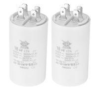 PATIKIL CBB60 18uf Running Capacitor,2Pcs AC 450V 4 Pins 50/60Hz Double Insert Cylinder Bottom for Air conditioning,Water Pump,Fan Motor Star 72 x 40mm