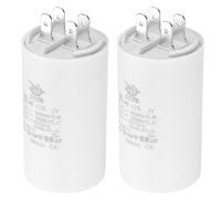 PATIKIL CBB60 20uf Running Capacitor,2Pcs AC 450V 4 Pins 50/60Hz Double Insert Cylinder Bottom for Air conditioning,Water Pump,Fan Motor Star 74 x 40mm