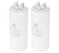 PATIKIL CBB60 25uf Running Capacitor,2Pcs AC 450V 4 Pins 50/60Hz Double Insert Cylinder Bottom for Air conditioning,Water Pump,Fan Motor Star 96 x 40mm