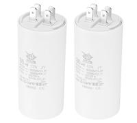 PATIKIL CBB60 35uf Running Capacitor,2Pcs AC 450V 4 Pins 50/60Hz Double Insert Cylinder Bottom for Air conditioning,Water Pump,Fan Motor Star 95 x 45mm