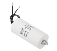 PATIKIL CBB60 35uF Running Capacitor, AC 450V 2 Wires 50/60Hz Cylinder Bottom with M8 x 15mm Screw for Washing Machine, Water Pump Motor Star, 98 x 45mm, White