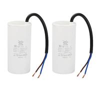 PATIKIL CBB60 60uf Running Capacitor,2Pcs AC 450V 2 Wires 50/60Hz Cylinder 105x48mm for Water Pumps, Washing Machines Motor Start