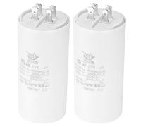 PATIKIL CBB60 60uf Running Capacitor,2Pcs AC 450V 4 Pins 50/60Hz Double Insert Cylinder Bottom for Air conditioning,Water Pump,Fan Motor Star 105 x 50mm