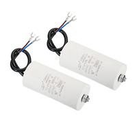 PATIKIL CBB60 70uF Running Capacitor,2Pcs AC 450V 2 Wires 50/60Hz Cylinder Bottom with Screw 115x50mm for Washing Machine,Water Pump Motor Star