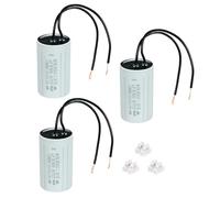 PATIKIL CBB60 8uF Running Capacitors, AC 450V 2 Wires 50/60Hz Cylinder 60x35mm for Water Pumps, Washing Machines Motor Start,3Set