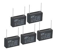 PATIKIL CBB61 Ceiling Fan Capacitor, 5Pcs 1.2uF 450V AC 50/60HZ with 2Pins 36x12x22mm for Air Conditioner Fan Motor Star Run Capacitors