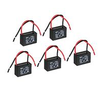 PATIKIL CBB61 Ceiling Fan Capacitor, 5Pcs 1.5uF 450V AC 50/60HZ with 2 Wires for Air Conditioner Fan Motor Star Run Capacitors 37 x 28 x 25mm