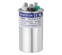 PATIKIL CBB65 Capacitor, 25+5uF 370-440 VAC 50/60Hz Aluminium CBB65 Air Conditioner Motor Starting Round Capacitor for HVAC Systems, Air Conditioner, Heat Pump