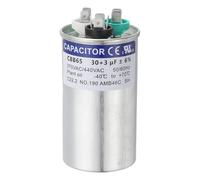 PATIKIL CBB65 Capacitor, 30+3uF 370-440 VAC 50/60Hz Aluminium CBB65 Air Conditioner Motor Starting Round Capacitor for HVAC Systems, Air Conditioner, Heat Pump