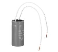 PATIKIL CD60 Running Capacitor, 200uF 250V 2 White Wires 50/60Hz Motor Starting Capacitor 68x34mm for Air Compressor Motor Starts Running, Grey