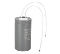 PATIKIL CD60 Running Capacitor, 500uF 250V 2 White Wires 50/60Hz Motor Starting Capacitor 96x50mm for Air Compressor Motor Starts Running, Grey