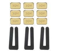 PATIKIL Ceiling Fan Blade Balancing Kit, 3 Sets Include 3Pcs Plastic Balancing Clips and 9Pcs Metal Self-adhesive 3G Weight for Ceiling Fan, Gold Tone/Black