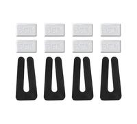 PATIKIL Ceiling Fan Blade Balancing Kit, 4 Sets Include 4Pcs Plastic Balancing Clips and 8Pcs Metal Self-adhesive 5G Weight for Ceiling Fan, White/Black