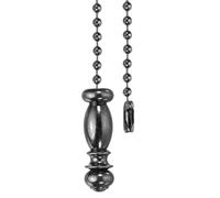 PATIKIL Ceiling Fan Pull Chain, 13.5" Alloy Lamp Chains Extender with Vintage Pendant, Lighting Decorative Extension Ornament for Fan Light Chandelier Pulling Switch, Black