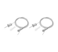 PATIKIL Ceiling Hanging Wire Cable Kit, 2m/6.6ft 2 Set Adjustable Light Suspend Cable Kit Panel Hanging Rope Clamp Slotted Round Nail for Pendant Light Fitting Aquarium Lights, Style 2