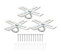 PATIKIL Ceiling Hook Kit, 3 Set Cross Design Metal Plate Mount Hanger Holder Ceiling Fan Light Fixture for Hanging Light Chandelier