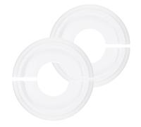 PATIKIL Ceiling Medallion, 2 Pcs 10" OD x 4" ID PU Decorative Ceiling Light Medallion Chandelier Medallion Split Ceiling Light Cover Plate for Ceiling Light Fixtures Fans, White