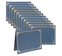 PATIKIL Certificate Cover Holders, 12Pcs Fits 8.5x11" Paper Graduation Diploma with Gold Foil Border Award Recognition Achievement for Graduations Business Competition Festival, Blue