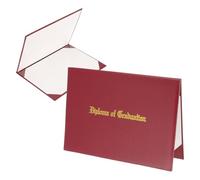 PATIKIL Certificate Cover Holders, 2pcs Fits 8.5x11" Paper Graduation Diploma Leatherette Gold Foil Imprint Award Recognition Achievement for Graduations Business Competition, Dark Red