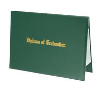 PATIKIL Certificate Cover Holders, Fits 8.5x11" Paper Graduation Diploma Leatherette Gold Foil Imprint Award Recognition Achievement for Graduations Business Competition Festival, Green