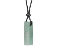 PATIKIL Chakra Crystals Necklace, Crystal Stones Bar Pendant Necklace Adjustable Black Rope Energy Natural Gemstone Pendant Jewelry for Unisex Men Women, Green Aventurine