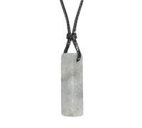 PATIKIL Chakra Crystals Necklace, Crystal Stones Bar Pendant Necklace Adjustable Black Rope Energy Natural Gemstone Pendant Jewelry for Unisex Men Women, Labradorite