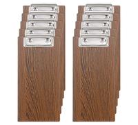 PATIKIL Check Presenters for Restaurants, 20Pcs Mini Clipboard Wood Check Holder Half Page Menu Holder for Restaurant Cafe Waitress Guest Check Server, Brown