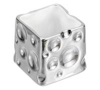 PATIKIL Cheese Pencil Holder, Ceramics Cheese Pen Holder for Desk Cute Pencil Holders Cup Organizer Makeup Brush Holder Stationery Fork Spoon Storage, Silver