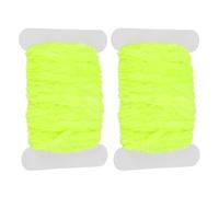 PATIKIL Chenille Fly Tying Total 10 M, 2 Pack Rayon Chenille Fly Tying Materials Line Fly Thread Supplies for Making Fishing Hook Jig Making Fly Patterns Fishing, Yellow