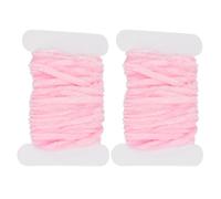 PATIKIL Chenille Fly Tying Total 10 M, 2 Pack Rayon Chenille Fly Tying Materials Line Fly Thread Supplies for Making Fishing Hook Jig Making Fly Patterns Fishing, Pink