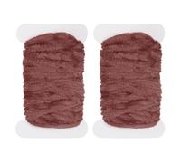 PATIKIL Chenille Fly Tying Total 10 M, 2 Pack Rayon Chenille Fly Tying Materials Line Fly Thread Supplies for Making Fishing Hook Jig Making Fly Patterns Fishing, Brown