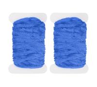 PATIKIL Chenille Fly Tying Total 10 M, 2 Pack Rayon Chenille Fly Tying Materials Line Fly Thread Supplies for Making Fishing Hook Jig Making Fly Patterns Fishing, Blue