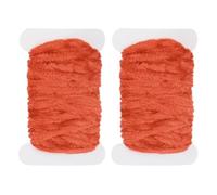 PATIKIL Chenille Fly Tying Total 10 M, 2 Pack Rayon Chenille Fly Tying Materials Line Fly Thread Supplies for Making Fishing Hook Jig Making Fly Patterns Fishing, Orange